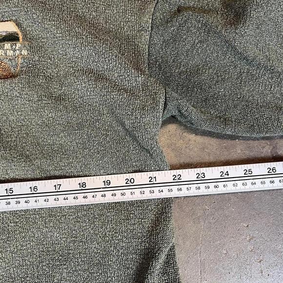 Vintage 80s camp Sherman Oregon Sansegal green quarter zip fleece sweatshirt - Picture 7 of 7